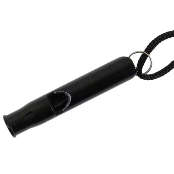 Silbato de supervivencia, aluminio, negro