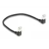 Cable de red DeLOCK RJ45 Cat.6A S/FTP fino acodado 90° hacia abajo 0,25 m negro