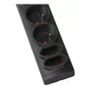 Acar P7 regleta con protección contra sobretensiones, 7 tomas, 3 m, negra