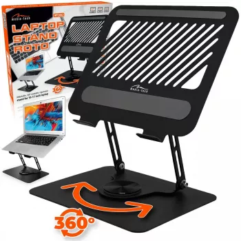 Soporte para portátil MEDIA-TECH MT2662 – ajustable en altura, plegable de aluminio para portátiles de 10–17