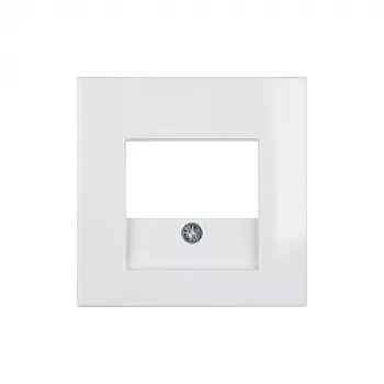 Placa de pared / tapa de interruptor de Berker, modelo 10338919, blanco, plástico, diseño convencional, 1 elemento
