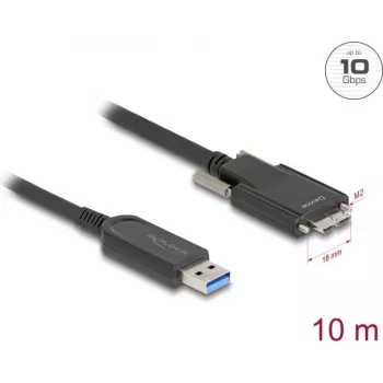Cable óptico activo DeLOCK 83213 USB 10 Gbps Type-A a Micro-B 10 m