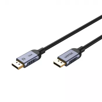 UNITEK C1628GY01-1.5M Cable DisplayPort Negro, Gris