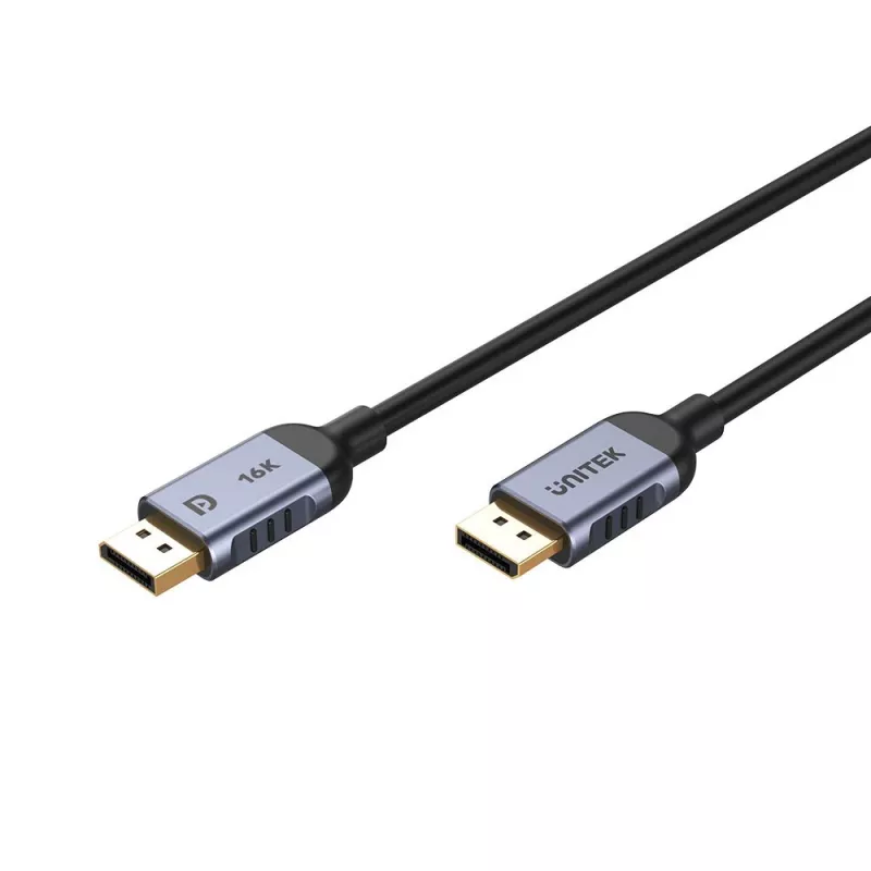 UNITEK C1628GY01-1.5M Cable DisplayPort Negro, Gris