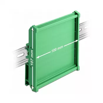 Soporte para placas DeLOCK 107 mm para carril DIN 10 cm de largo