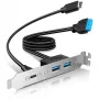 Tapa ciega PCI múltiple GrauGear 1x USB-C 2x USB-A (G-AD-ETC2A-20G)