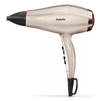 Secador de pelo BABYLISS 5914PE — 2000 W, motor DC, 3 niveles de calor, 2 velocidades, aire frío, Negro/Oro/Oro rosa