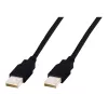 Cable de conexión USB Assmann, Type-A M/M, 3,0 m, compatible con USB 2.0, UL, negro (AK-300100-030-S)
