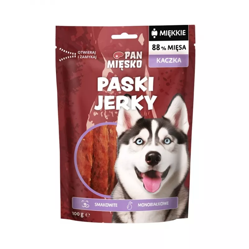 Snack para perros Pan Mięsko Tiras de Cecina de Pato 100 g