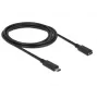 Cable USB DeLOCK SuperSpeed USB 3.2 Gen 1 2 m USB-C negro