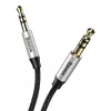 Cable de audio Baseus Yiven conector jack 3,5 mm M30 1,5 m plateado + negro