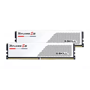 DIMM 32 GB DDR5-5600 (2x 16 GB) Dual-Kit, memoria blanca, F5-5600J4040C16GX2-RS5W, Ripjaws S5, INTEL XMP