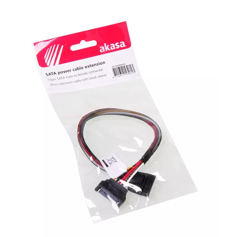 Cable de extensión de alimentación SATA Akasa AK-CBPW04-30 0,3 m