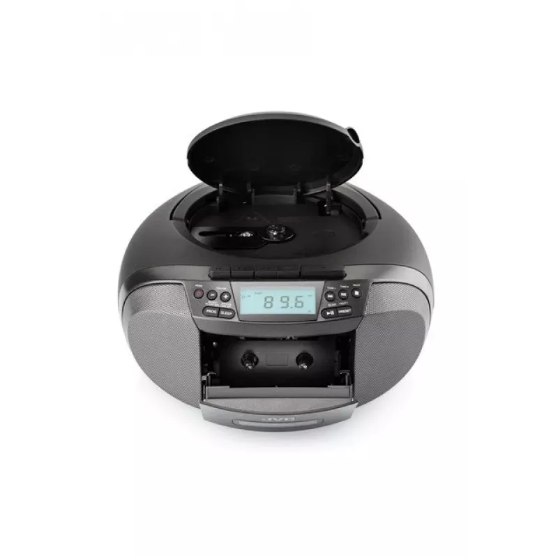 Reproductor de radio JVC RC-E444B negro con reproductor de CD y sintonizador FM
