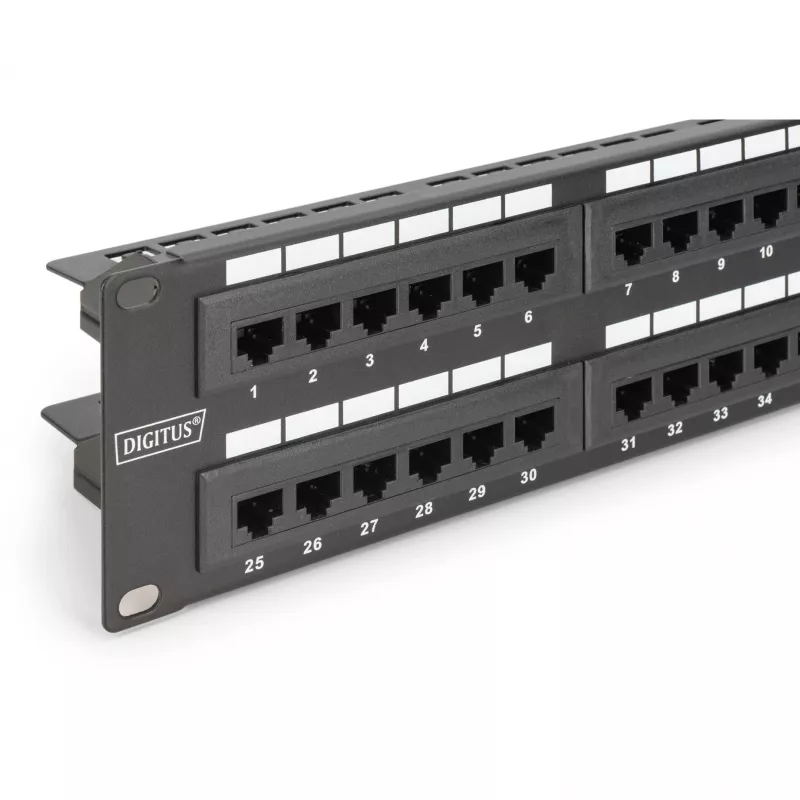 DIGITUS - Patch Panel - RJ-45 X 48 - gris, RAL 7035 - 2U - 48 puertos (DN-91648U)