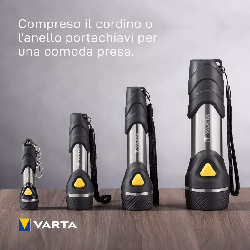 Varta Day Light Key Chain Light - Luz parpadeante para llavero - Aluminio - Negro - ABS sintético - Aluminio - Goma - LED - 1 lámpara - 12 lm