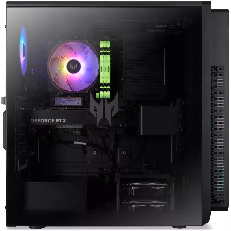 PC de sobremesa Acer Predator PO5-660 — Intel Core Ultra 7 265F 5,3 GHz, 32 GB DDR5, 2 TB SSD, NVIDIA GeForce RTX 5070, Windows 11 Home, negro