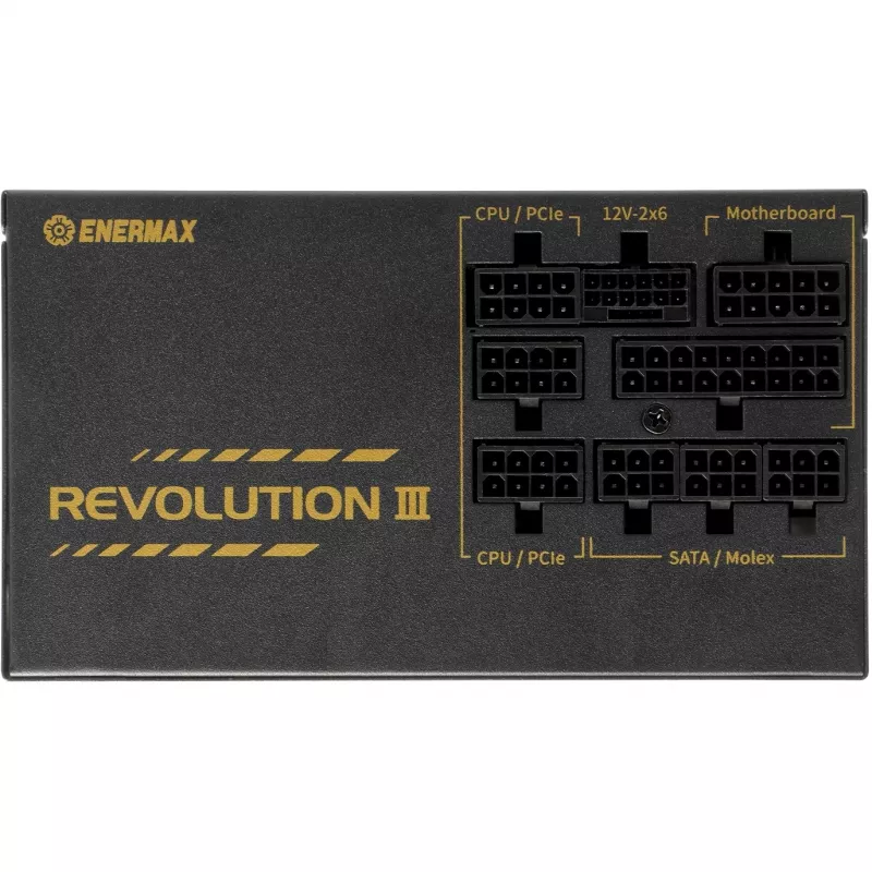 Fuente de alimentación ENERMAX ERV1000G-AHG-MAC, 1000 W, 20+4-Pin-ATX, totalmente modular, 80 PLUS Gold, negro