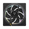 Ventilador de caja MODECOM VOLCANO LOOP 120 ARGB, 120 mm, PWM, 400–1400 rpm, negro