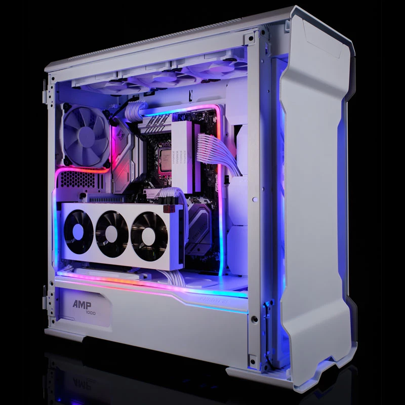 Phanteks PH-NELEDKT_CMBO_WT01 Neon D-RGB juego de tiras LED, 40 cm (2 uds.), blanco