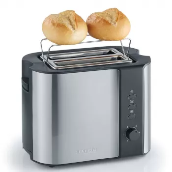 Severin 2589 2 rebanadas 800 W Negro, Acero inoxidable