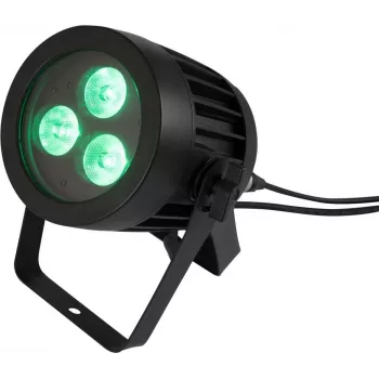 Luz PAR LED EUROLITE 3x8W QCL Spot — LED COB RGB 3x8W, foco PAR compacto
