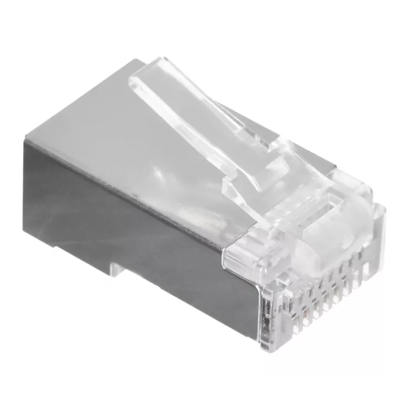 Conector RJ-45 LANBERG PLS-5000EZ, Cat5e, F/UTP (FTP), gris, 100 uds.
