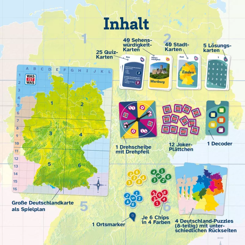 WAS IST WAS - Entdecke Germany, juego de mesa