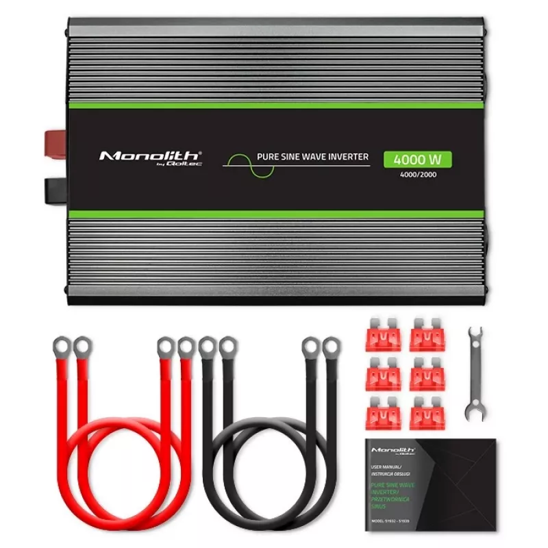 Qoltec Monolith Fuente de alimentación para coche 4000 W Negro
