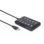 Hub USB Gembird UHB-U2P10P-01 — hub USB 2.0 de 10 puertos