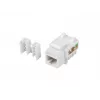 Módulo Keystone LANBERG KSU6-1090, Cat6 U/UTP plano, conector macho RJ-45 a conector hembra LSA, AWG 22/26, 14.5×16.1 mm, blanco