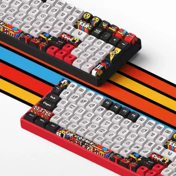 Teclado Ducky IQUNIX F97 Graffiti Blaze teclado gaming inalámbrico, RGB, interruptores Moonstone-Turbo