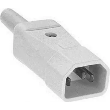 Conector macho de aparato C14 Bachmann 915.971 gris
