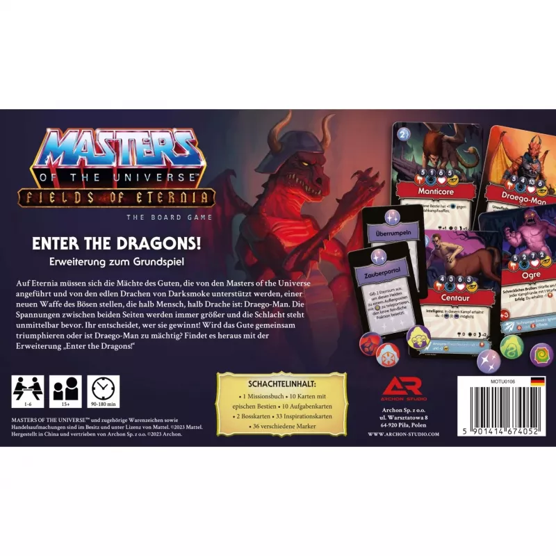 Masters of the Universe Fields of Eternia - Enter the Dragons, expansión de juego de mesa