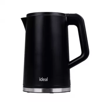 Hervidor de agua IDEAL 1,7 l, carcasa de acero, potencia 1500 W, negro