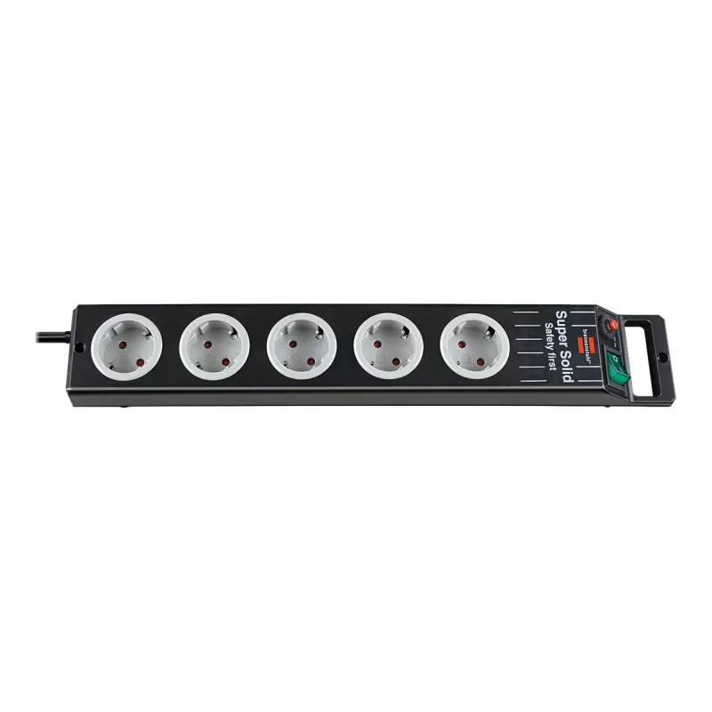 Alargador de corriente Brennenstuhl 1153380115 2,5 m 5 tomas AC Negro Gris