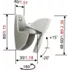 Vogels | Soporte para altavoz | VLB500 | Giro, inclinación | Carga máxima 5 kg | Plata
