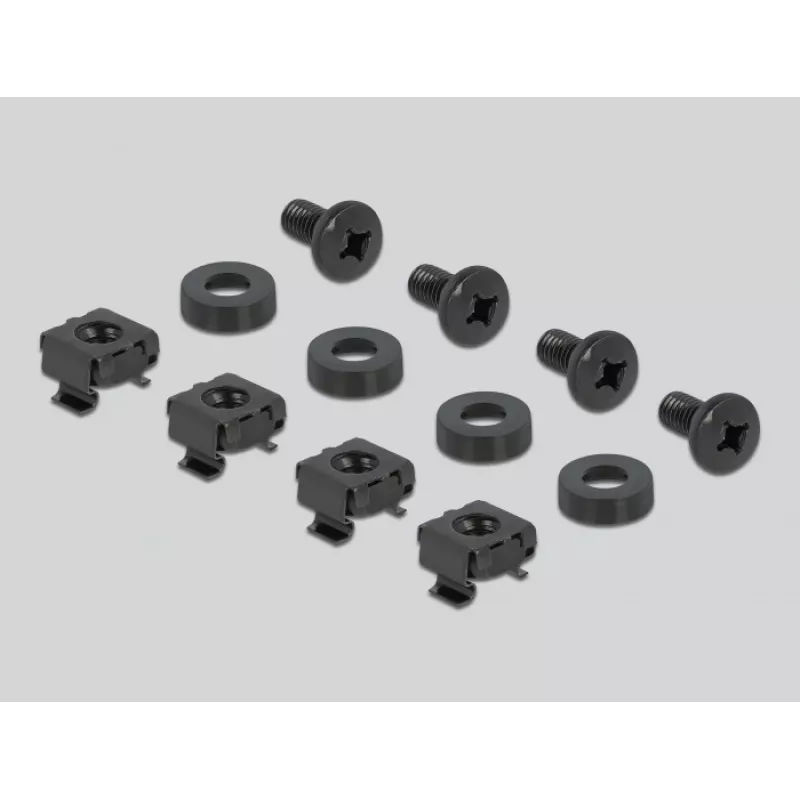 Delock 66884 Panel de carril DIN de 19 pulgadas, 2U, negro