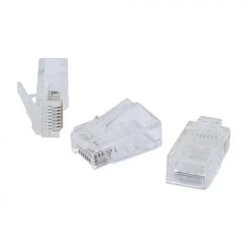 Synergy 21 S215694 Conectores RJ-45, sin apantallar, pack de 100, para cable plano