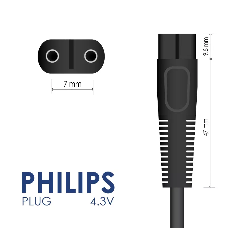 Fuente de alimentación Akyga AK-PD-15 para Philips OneBlade / Multigroom, 4,3 V, 700 mA, 3 W, 1,2 m