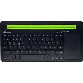 Teclado MediaRange MROS131 Office Bluetooth QWERTZ Alemán Suizo Negro Verde
