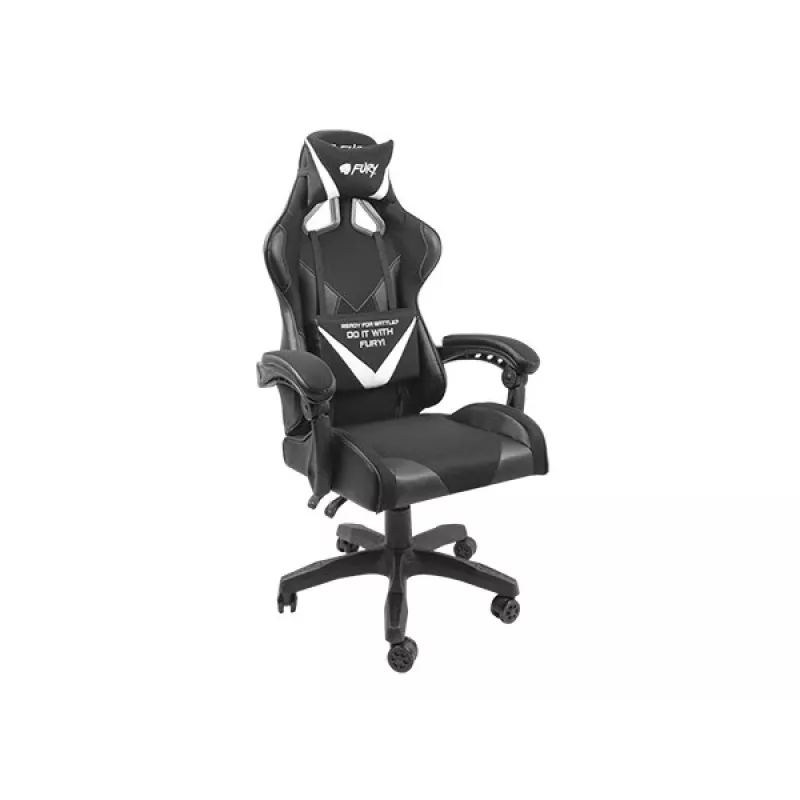 Silla gamer FURY Avenger L universal con asiento acolchado negra
