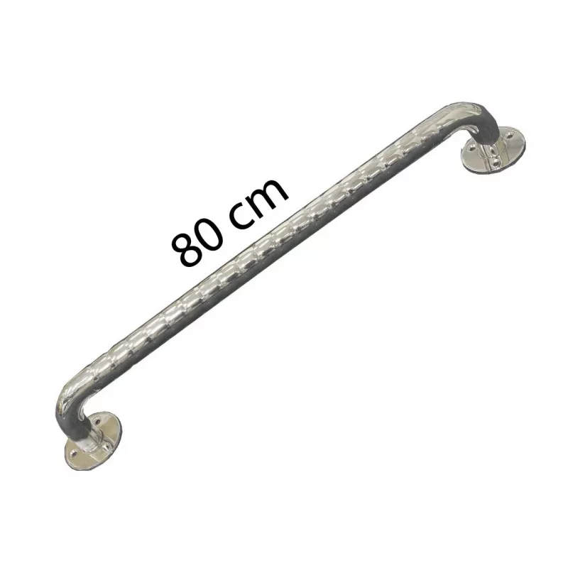 Barra de apoyo de acero inoxidable de dos manos para baño 80 cm