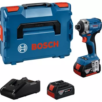 Atornillador de impacto a batería Bosch GDR 18V-215 con 2 baterías de 4,0 Ah