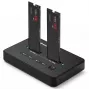 Docking station QOLTEC 52366 — doble SSD M.2 NVMe PCIe, USB-C 20Gb/s, compatible hasta 2×8TB, clonación offline
