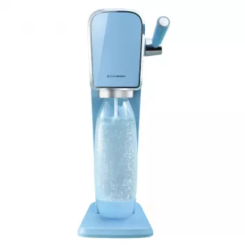 Máquina de sodas SODASTREAM Art Blue Steel — botella de plástico de 1 L, carbonatador de 60 L, 173×245×430 mm