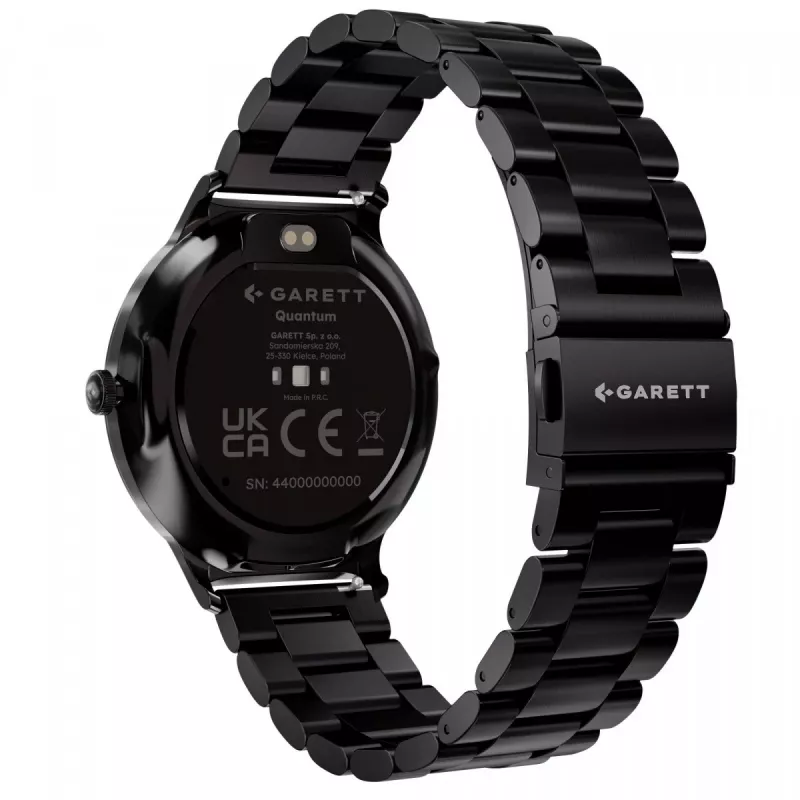 Smartwatch Garett Quantum — acero inoxidable negro