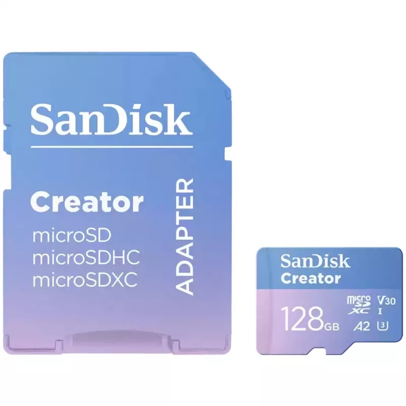 SanDisk Creator - tarjeta de memoria flash (adaptador microSDXC a SD incluido)