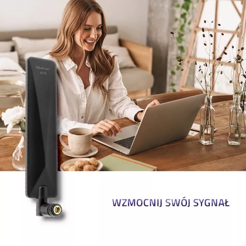 Antena Qoltec 57018 4G LTE omnidireccional | 7dBi | interior