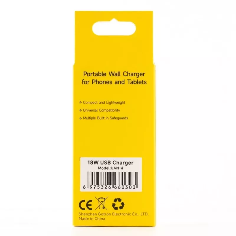 Cargador 18W para Armor 15, 16, Pad Pro, serie Tab A11 — UleFone UF-CHAR-18WR
